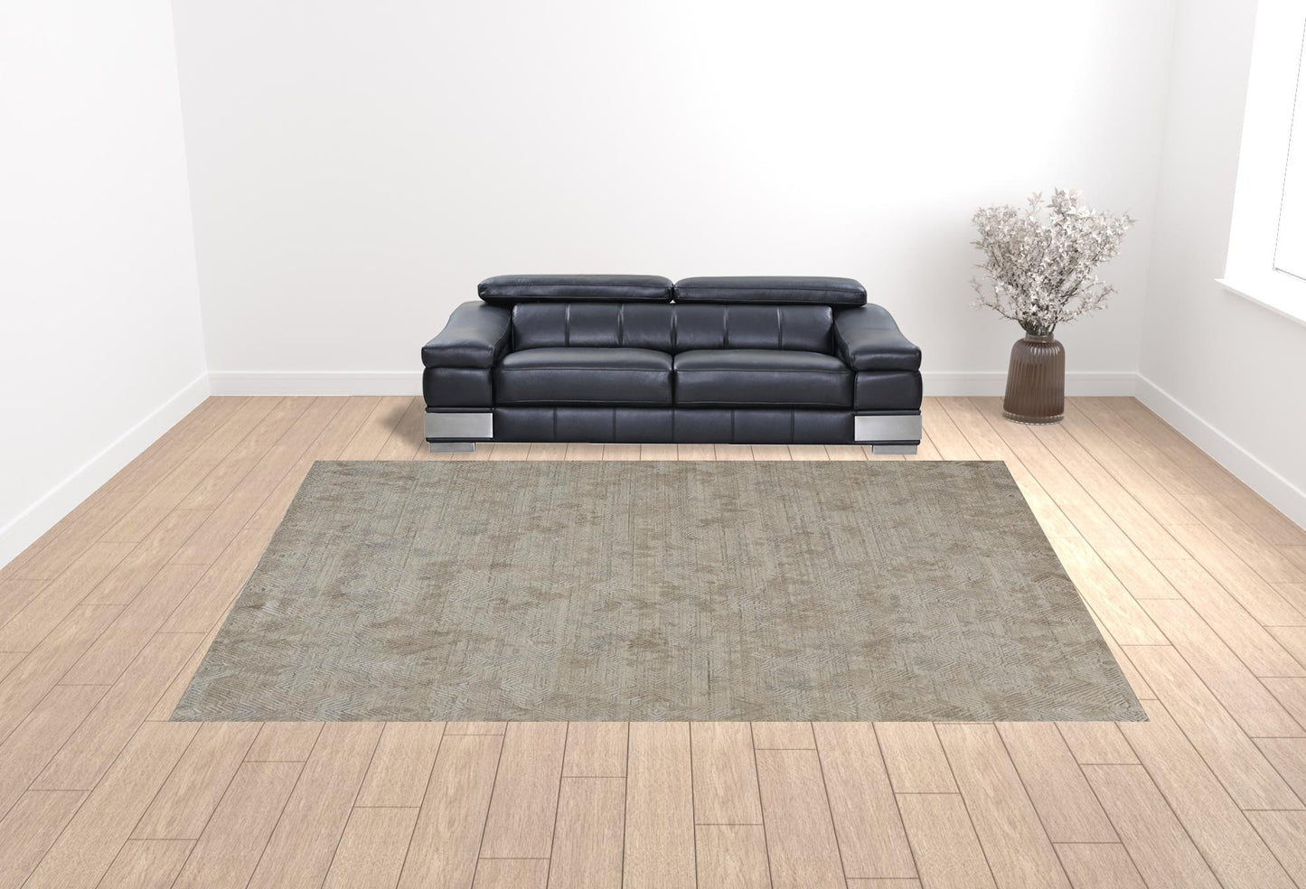 12 x 15 Gray & Taupe Hand Woven Rug