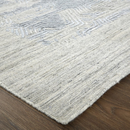 8 x 10 Gray & Blue Hand Woven Rug