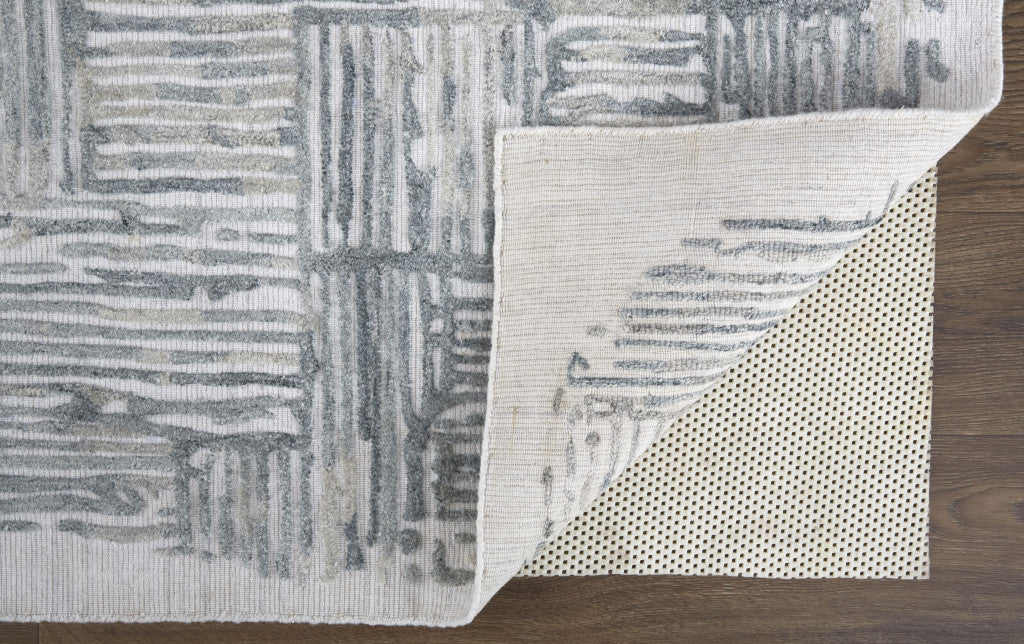 8 x 10 Green Blue & Ivory Hand Woven Rug