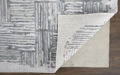 9 x 12 Green Blue & Ivory Hand Woven Rug