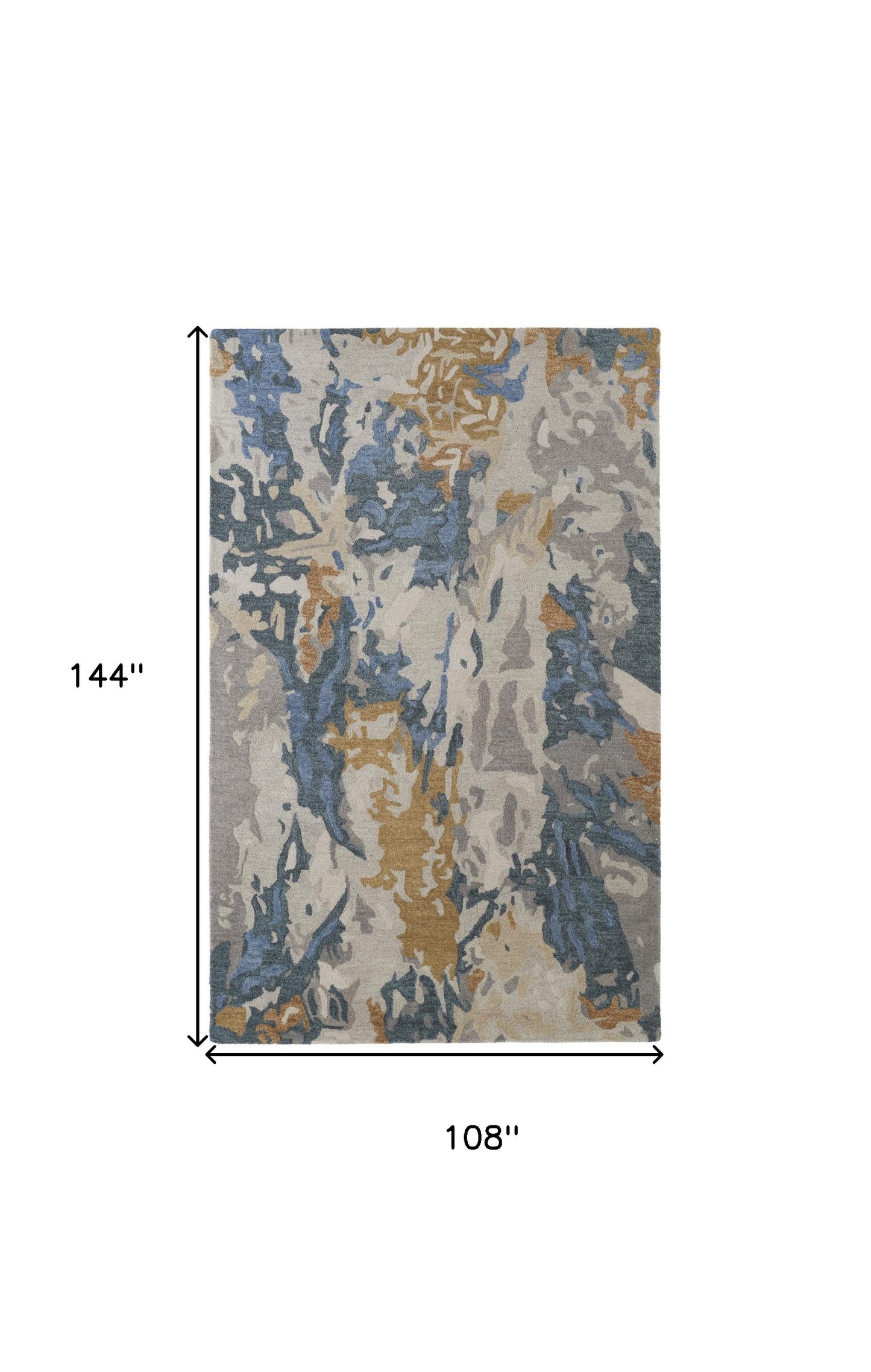 9 x 12 Blue & Gray Hand Tufted Rug