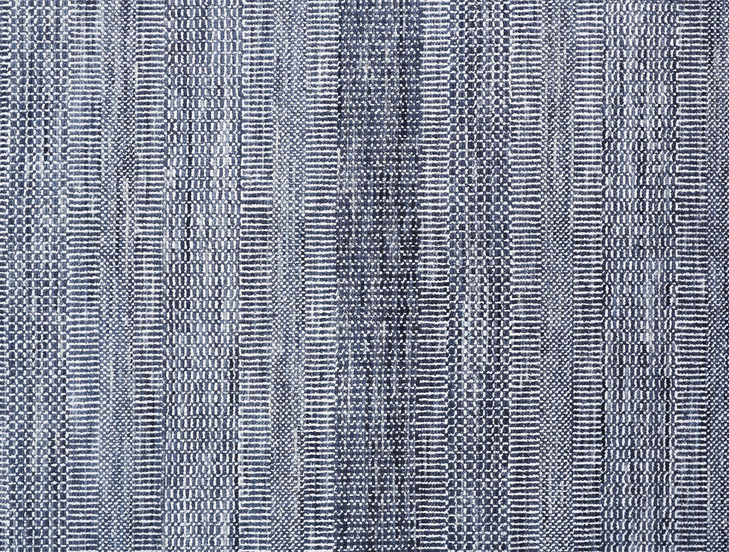9 x 12 Blue & Gray Wool Striped Hand Knotted Rug