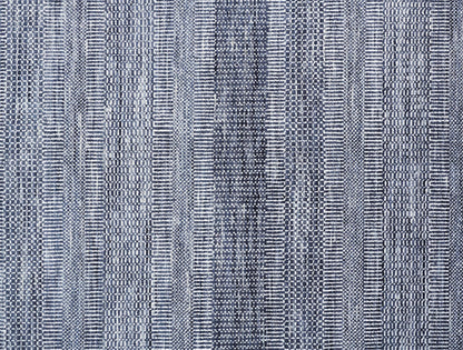 9 x 12 Blue & Gray Wool Striped Hand Knotted Rug