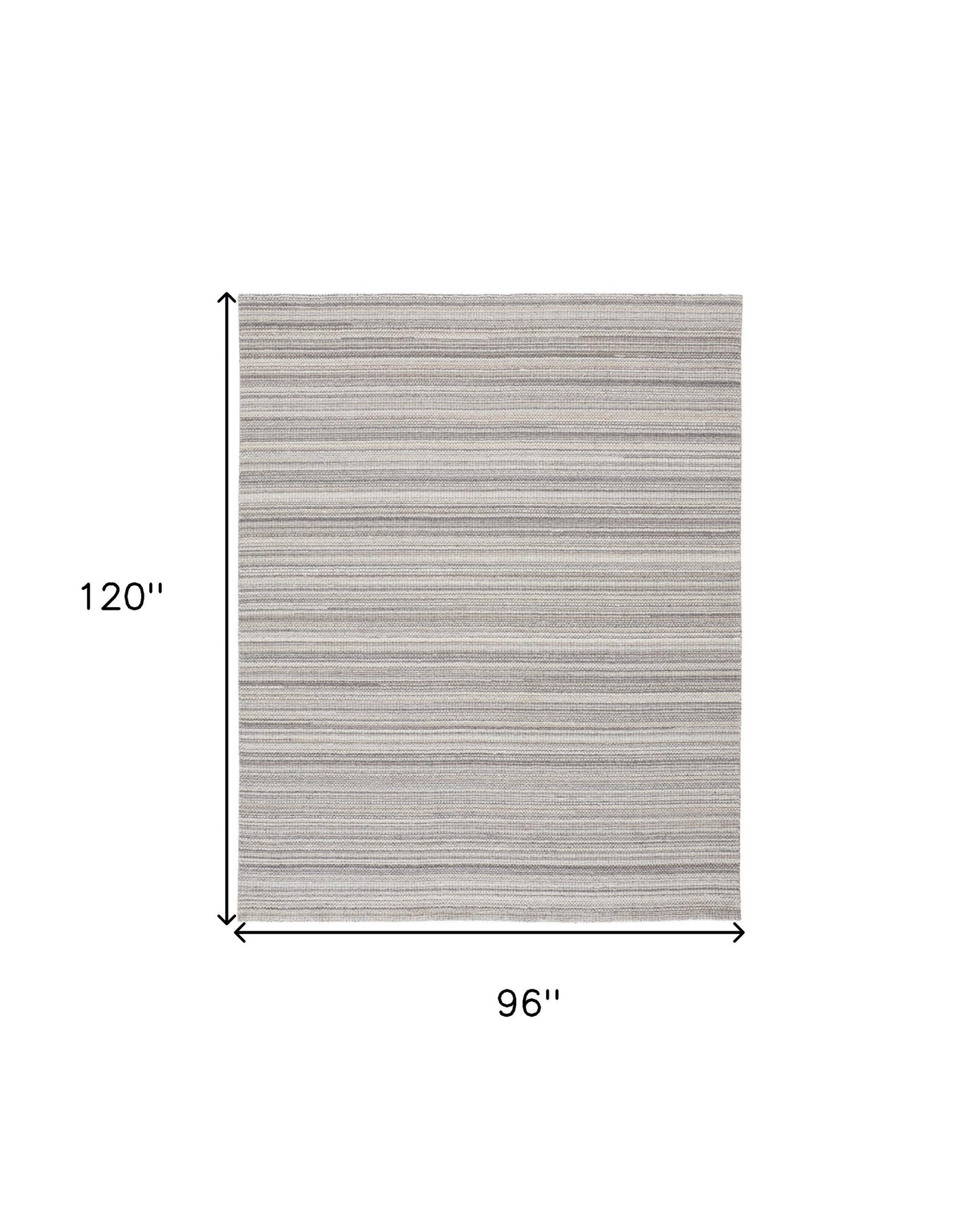 8 x 10 Gray & Taupe Wool Hand Woven Stain Resistant Rug