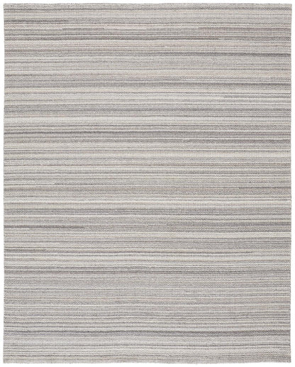 9 x 12 Gray & Taupe Wool Hand Woven Stain Resistant Rug