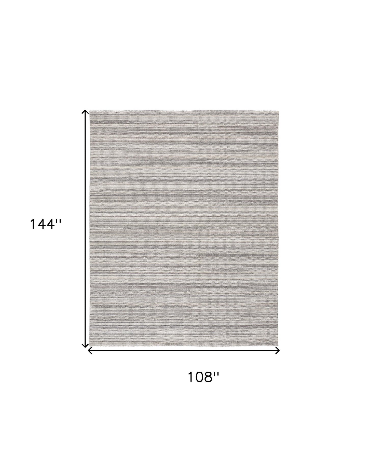 9 x 12 Gray & Taupe Wool Hand Woven Stain Resistant Rug