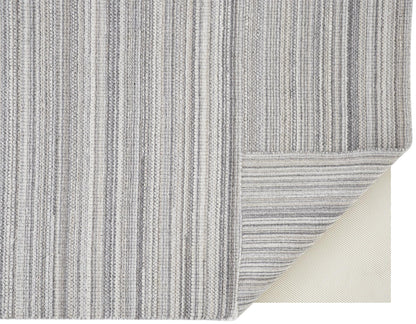 9 x 12 Gray & Taupe Wool Hand Woven Stain Resistant Rug