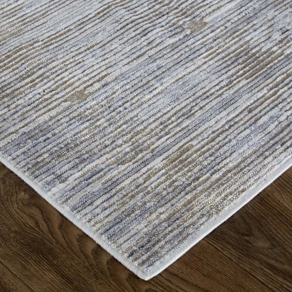 12 x 15 Taupe Silver & Tan Power Loom Rug