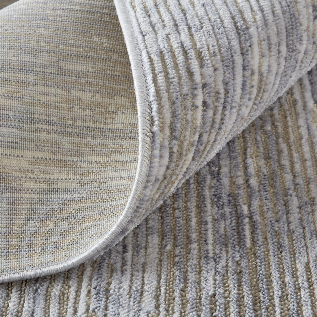12 x 15 Taupe Silver & Tan Power Loom Rug
