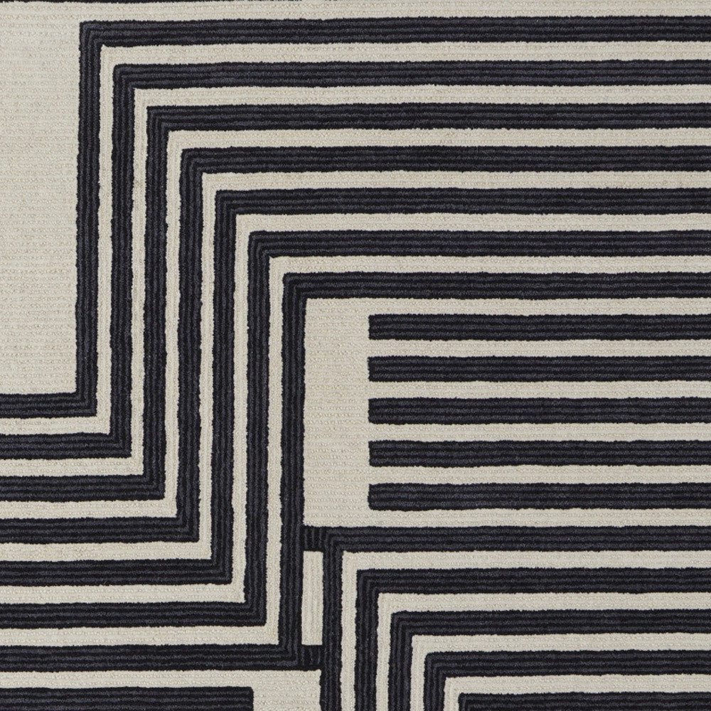 9 x 12 Gray & Black Wool Hand Tufted Rug