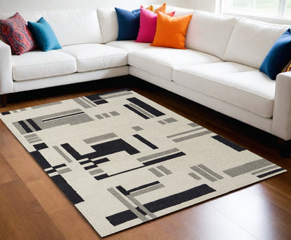 9 x 12 Ivory Wool Hand Tufted Rug