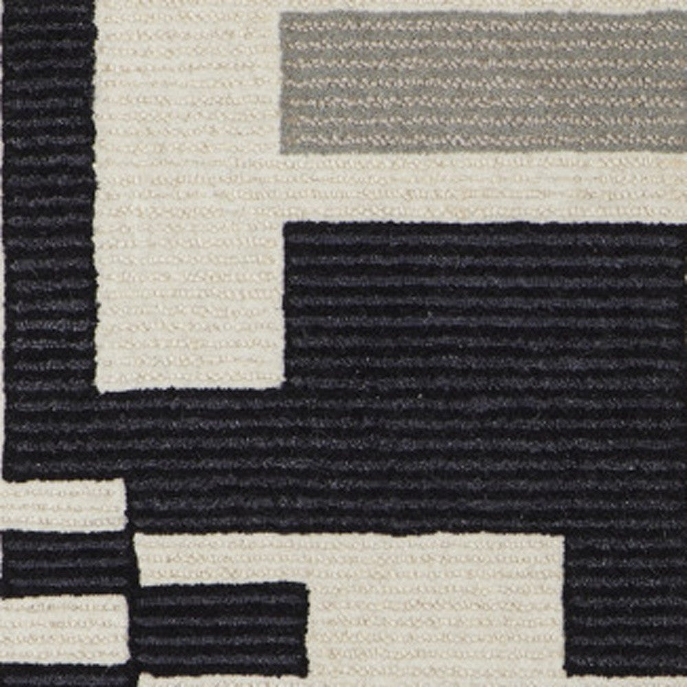 9 x 12 Ivory Wool Hand Tufted Rug