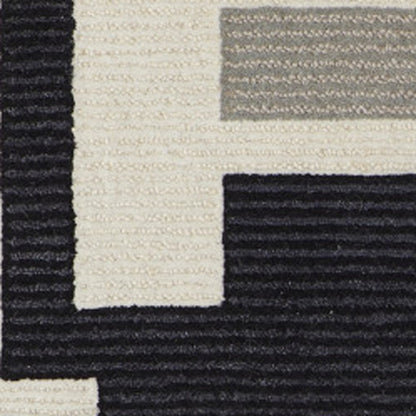 9 x 12 Ivory Wool Hand Tufted Rug