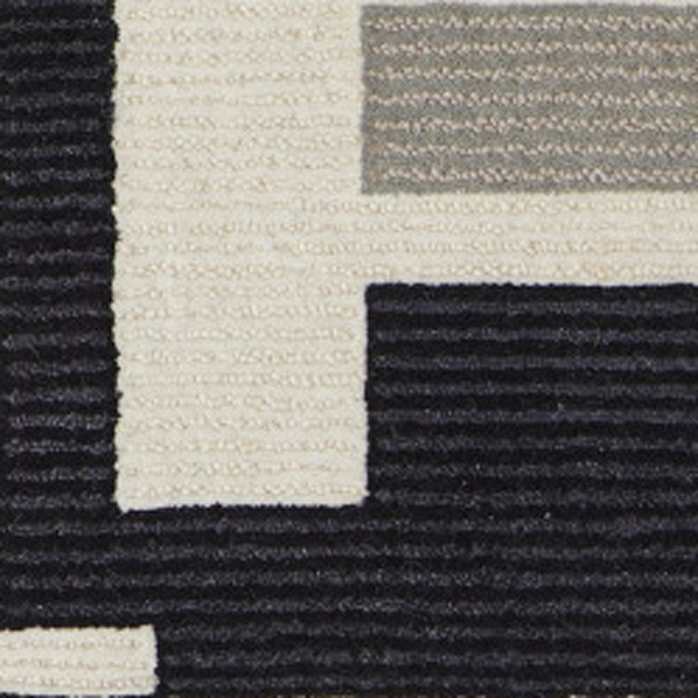 12 x 15 Ivory & Taupe Wool Tufted Handmade Rug