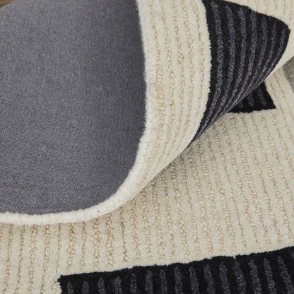 12 x 15 Ivory & Taupe Wool Tufted Handmade Rug
