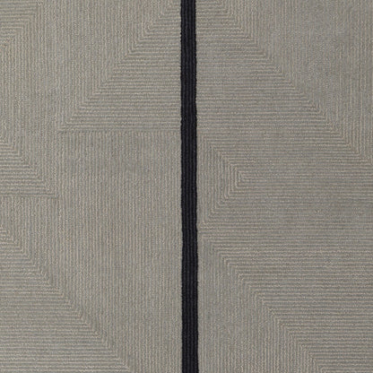 9 x 12 Black & Gray Wool Geometric Hand Tufted Rug