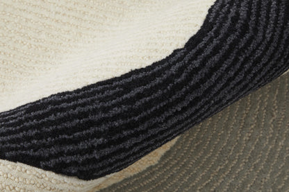 9 x 12 Gray & Ivory Wool Hand Tufted Rug