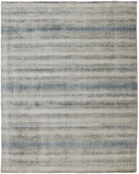 9 x 12 Gray Blue & Green Hand Woven Rug
