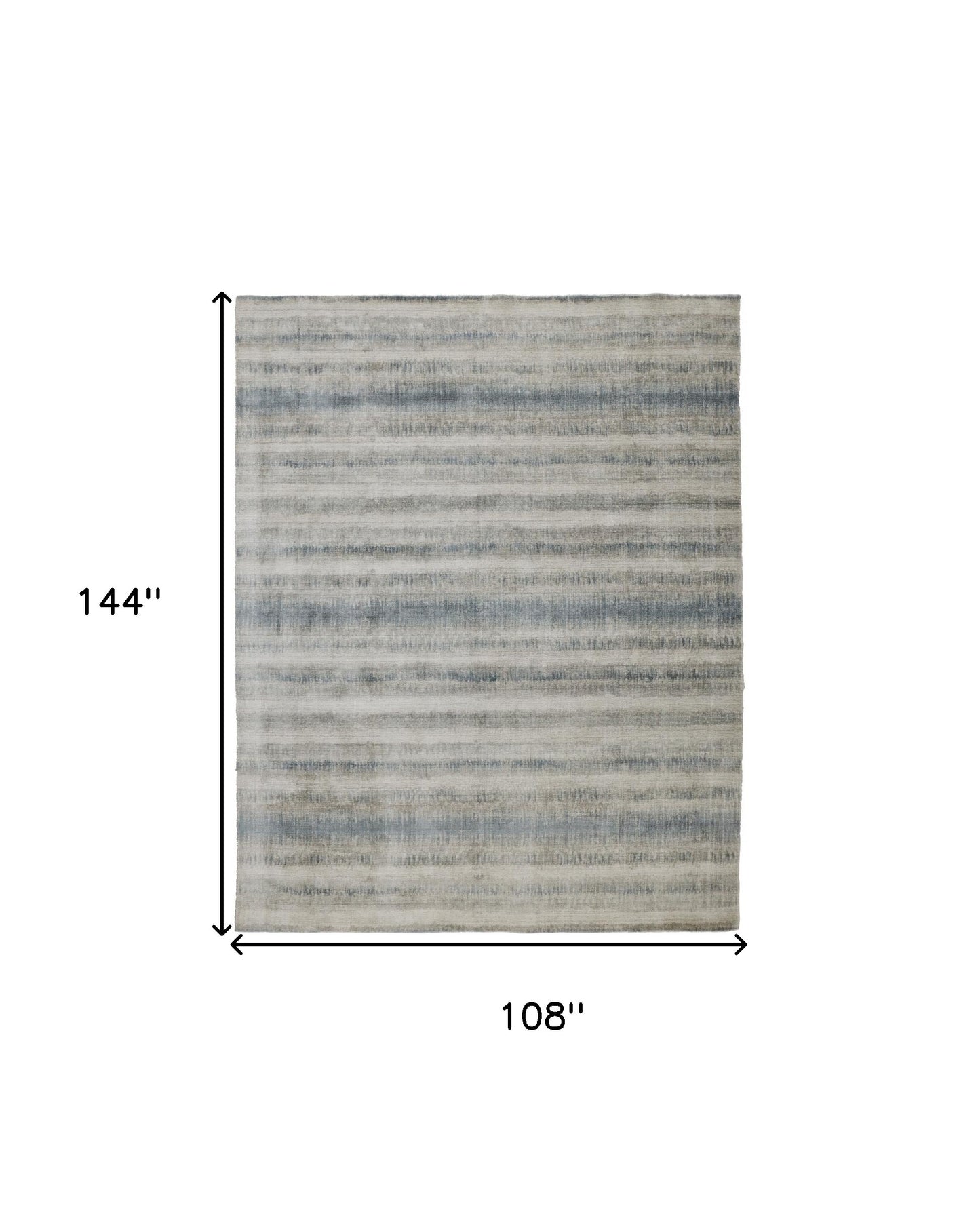 9 x 12 Gray Blue & Green Hand Woven Rug