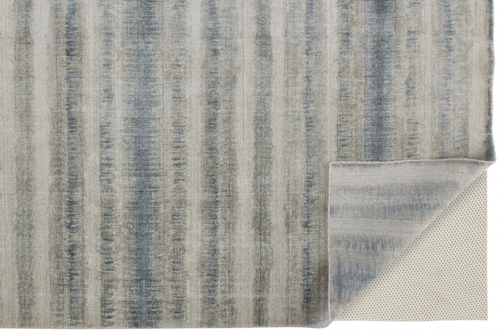 9 x 12 Gray Blue & Green Hand Woven Rug