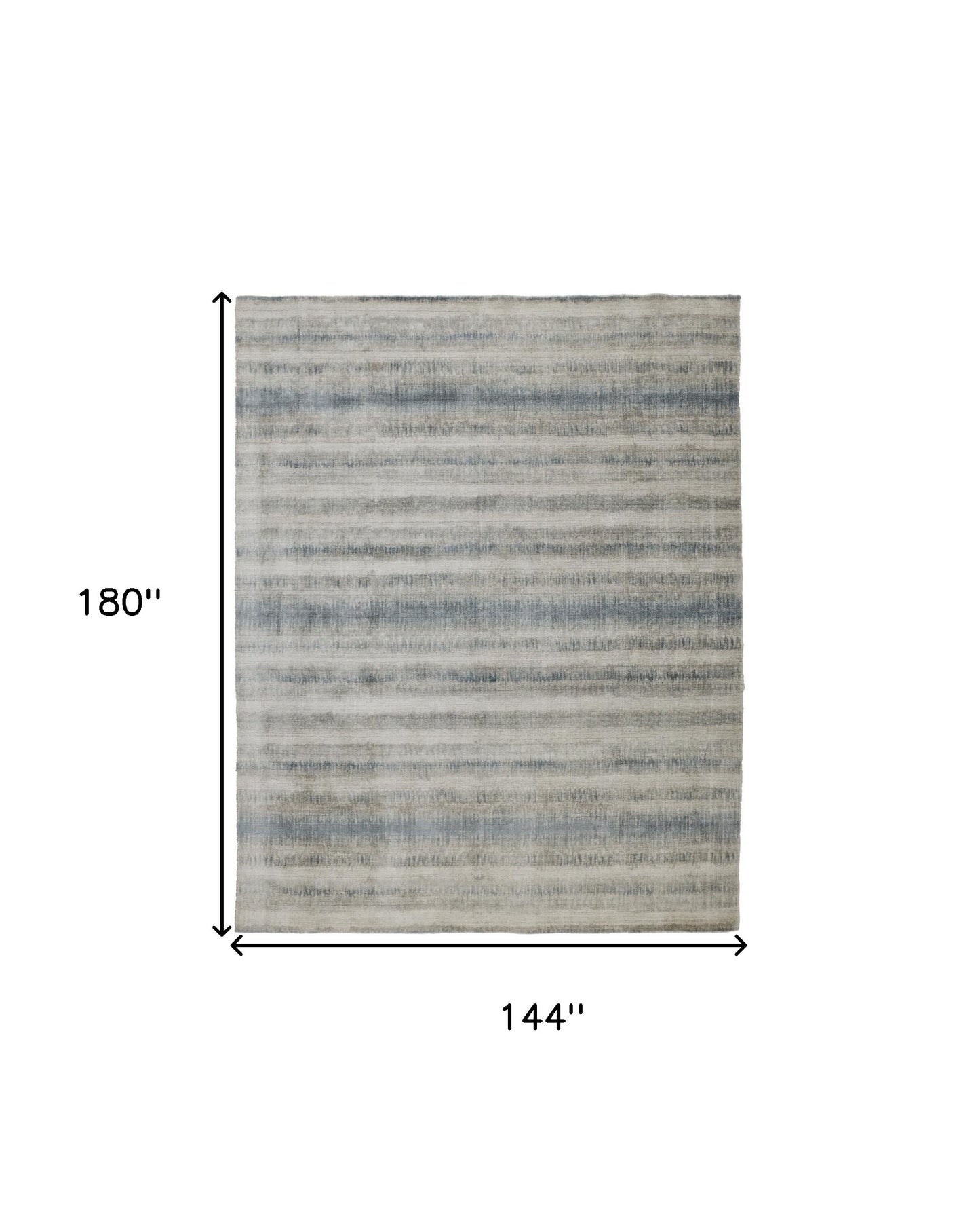 12 x 15 Gray Blue & Green Hand Woven Rug