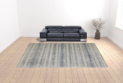 12 x 15 Gray Blue & Green Hand Woven Rug