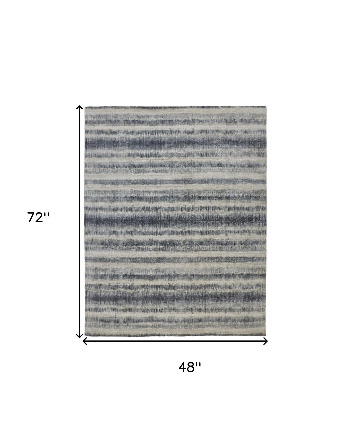 4 x 6 Ivory & Blue Hand Woven Rug