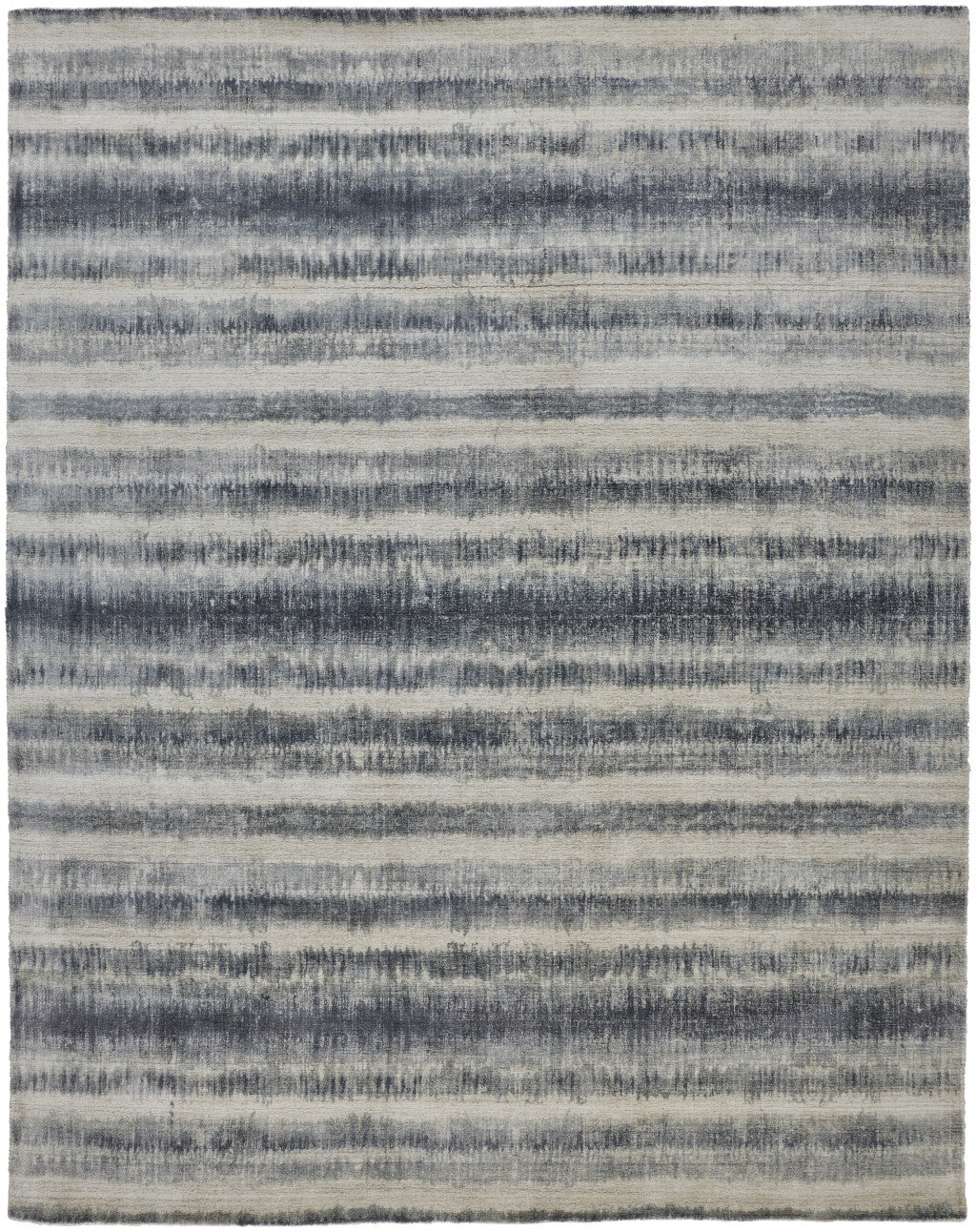 9 x 12 Ivory & Blue Hand Woven Rug