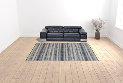 9 x 12 Ivory & Blue Hand Woven Rug