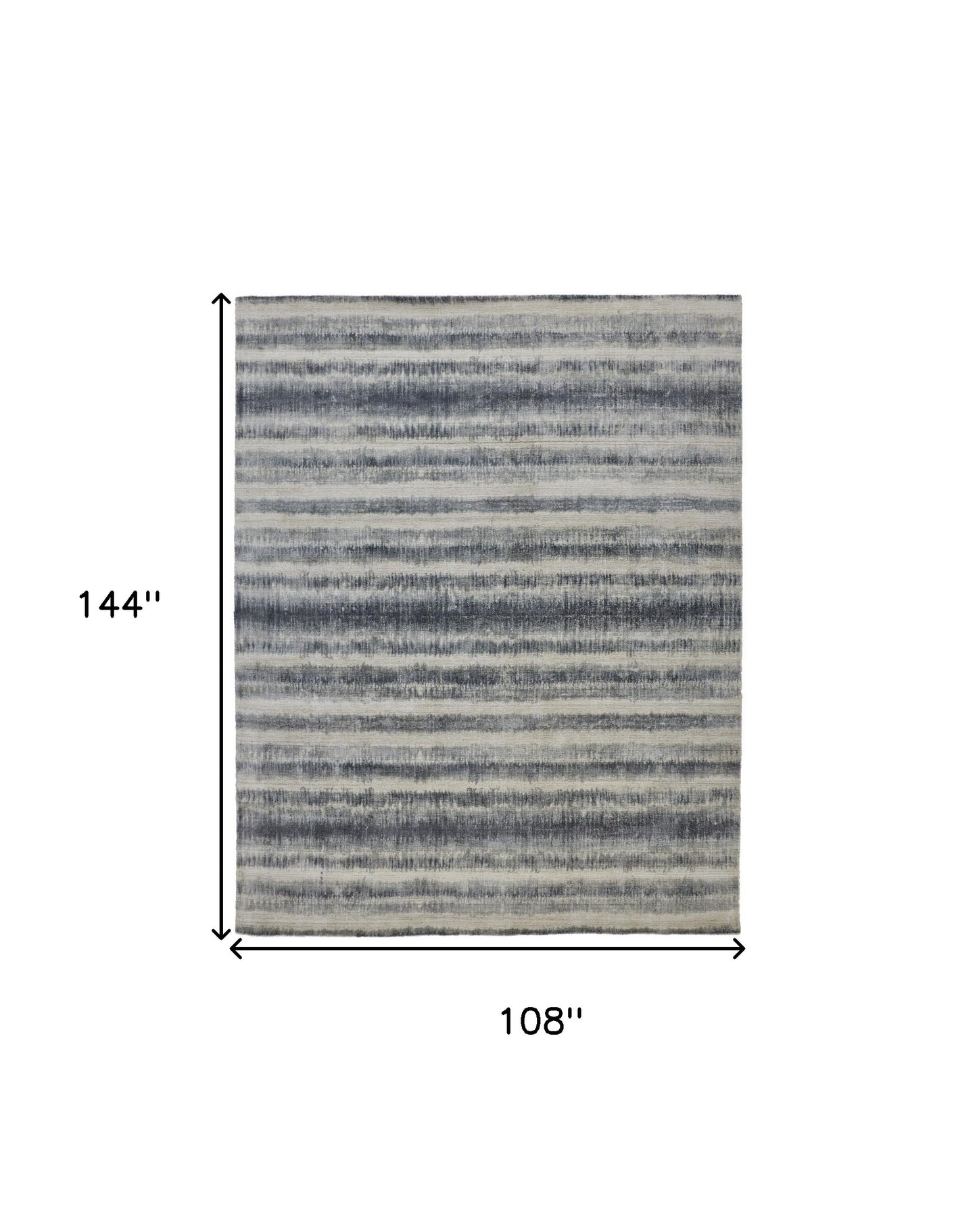 9 x 12 Ivory & Blue Hand Woven Rug