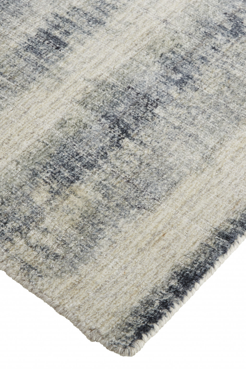 9 x 12 Ivory & Blue Hand Woven Rug