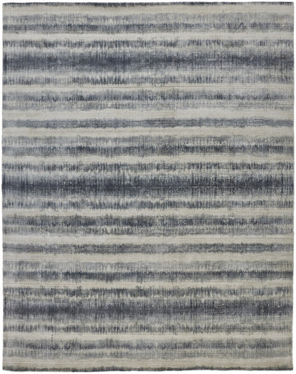 12 x 15 Ivory & Blue Hand Woven Rug