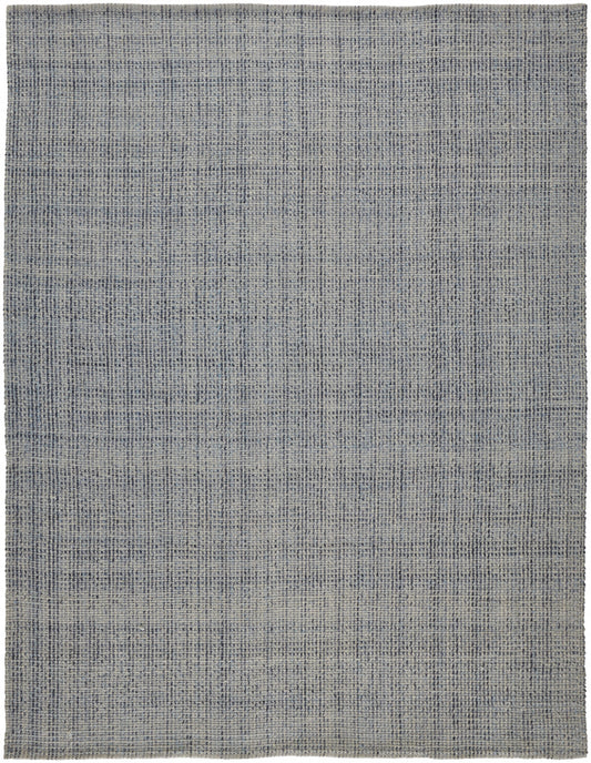 9 x 12 Tan & Blue Hand Woven Rug