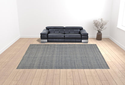12 x 15 Gray Ivory & Blue Hand Woven Rug