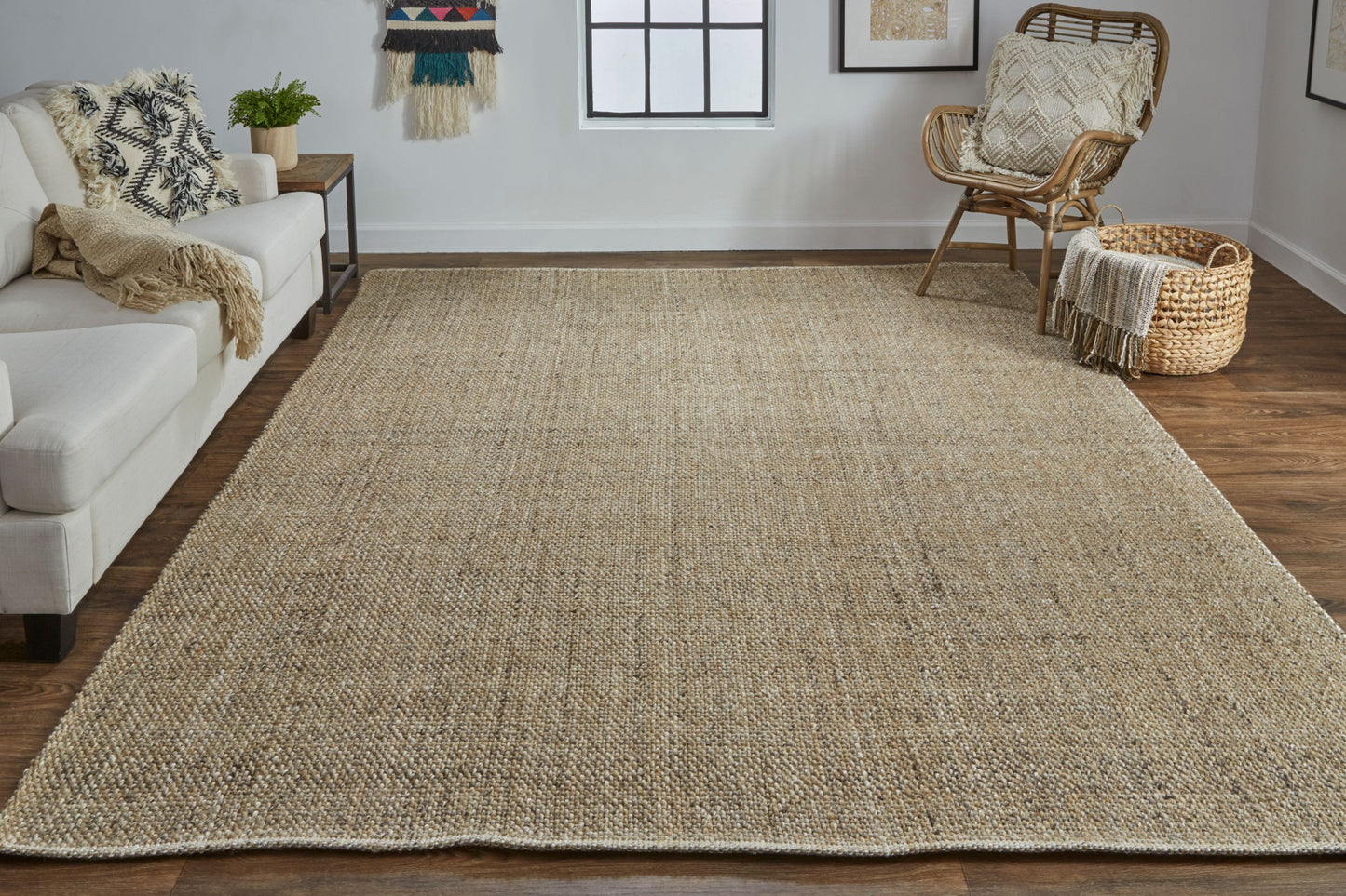 8 x 10 Brown Hand Woven Rug
