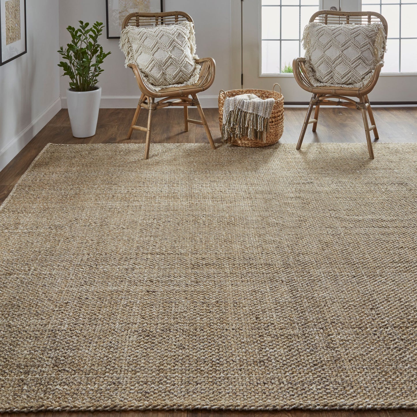 8 x 10 Brown Hand Woven Rug
