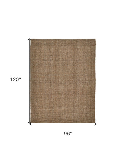 8 x 10 Brown Hand Woven Rug