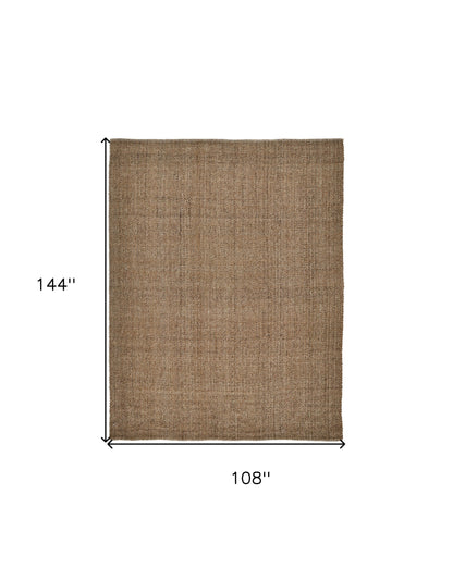 9 x 12 Brown Hand Woven Rug
