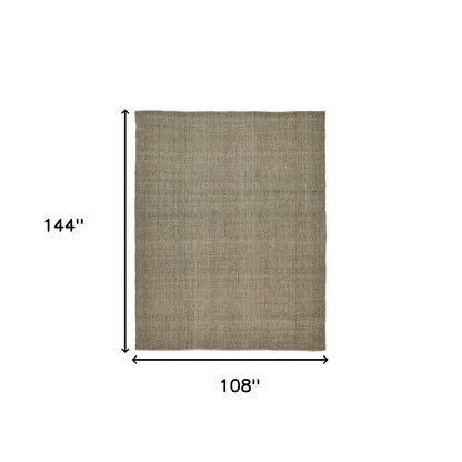 9 x 12 Green Hand Woven Rug