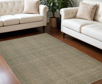 9 x 12 Green Hand Woven Rug