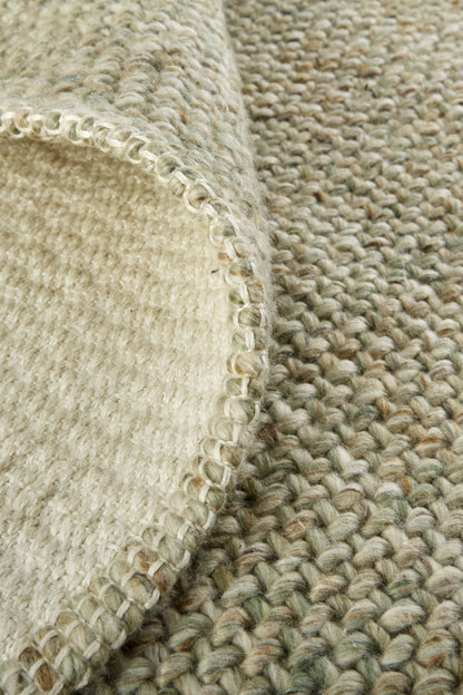 12 x 15 Green & Tan Hand Woven Rug