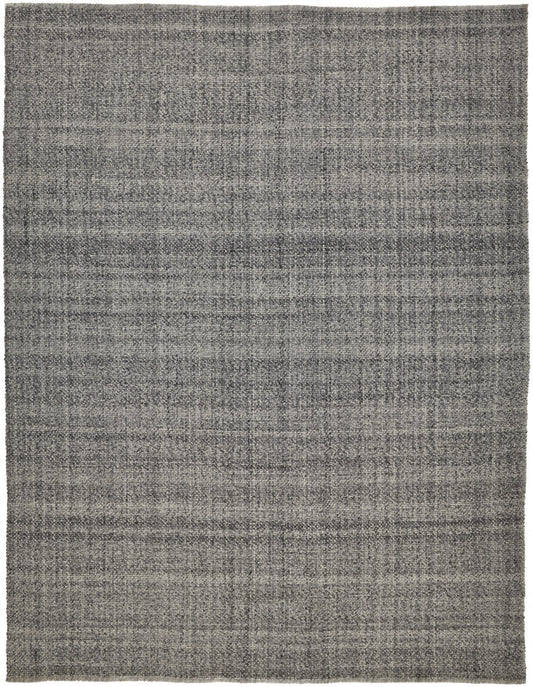8 x 10 Gray & Ivory Hand Woven Rug