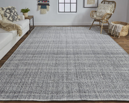 8 x 10 Gray & Ivory Hand Woven Rug