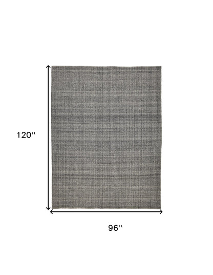 8 x 10 Gray & Ivory Hand Woven Rug