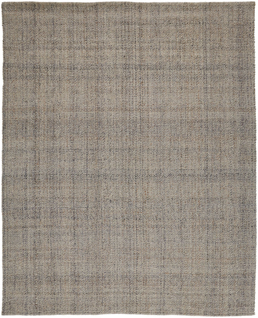 8 x 10 Ivory Tan & Gray Hand Woven Rug