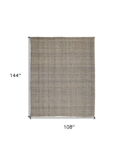 9 x 12 Beige & Gray Hand Woven Rug