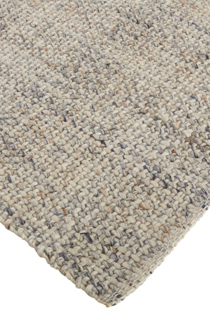 9 x 12 Beige & Gray Hand Woven Rug