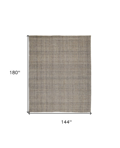 12 x 15 Beige & Gray Hand Woven Rug