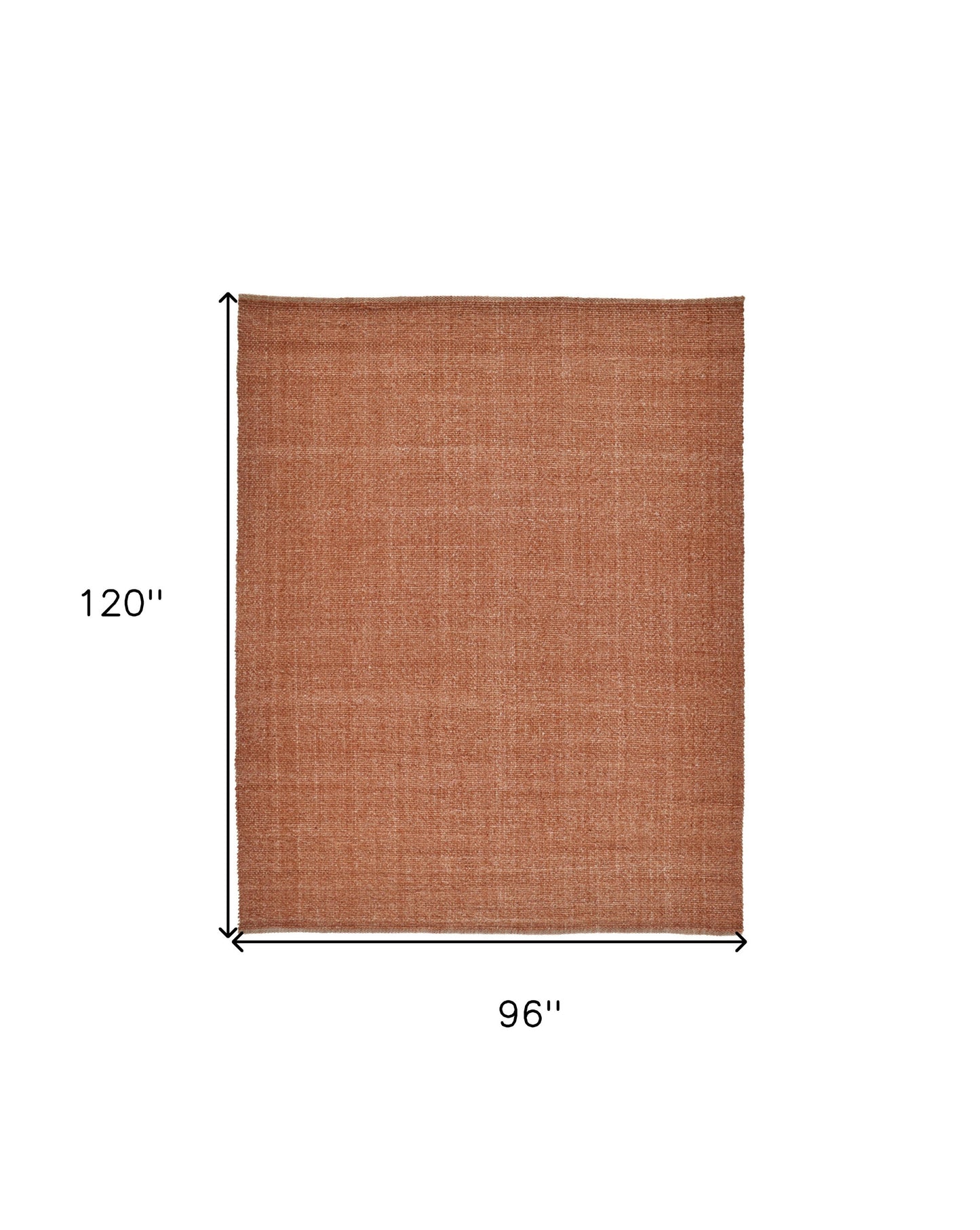 8 x 10 Orange Hand Woven Rug