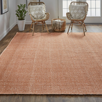 9 x 12 Orange Hand Woven Rug